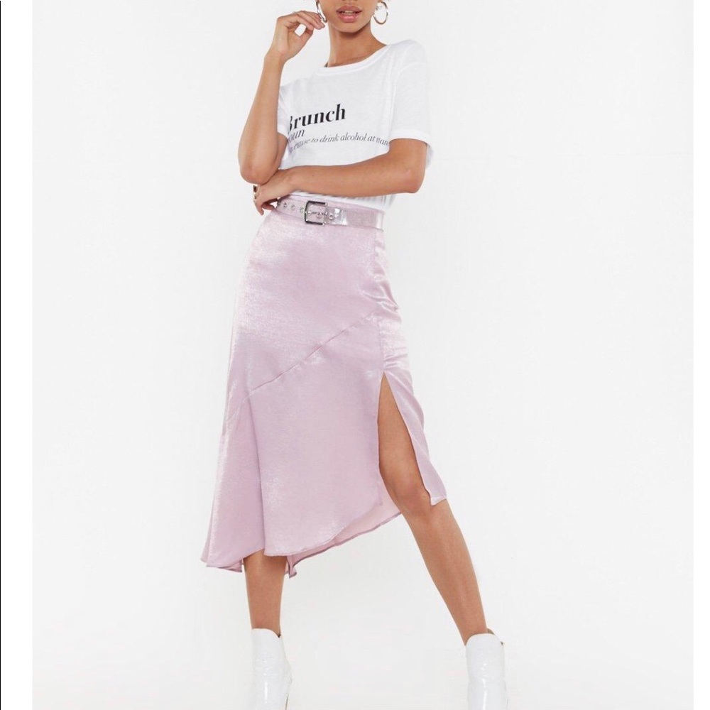 Light purple midi skirt